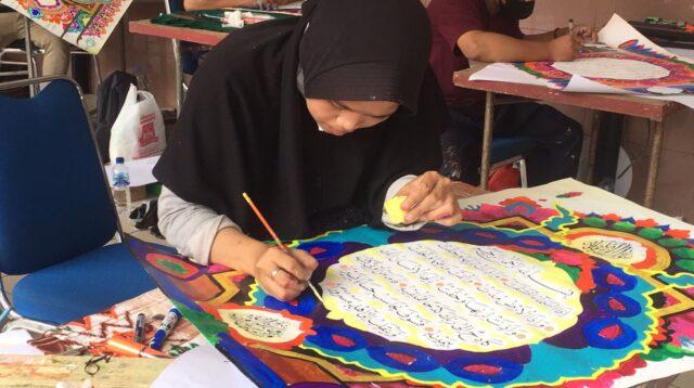 MTQ Ke-XXI di Kota Tangerang, Puluhan Peserta Bersaing Mendekor Kaligrafi